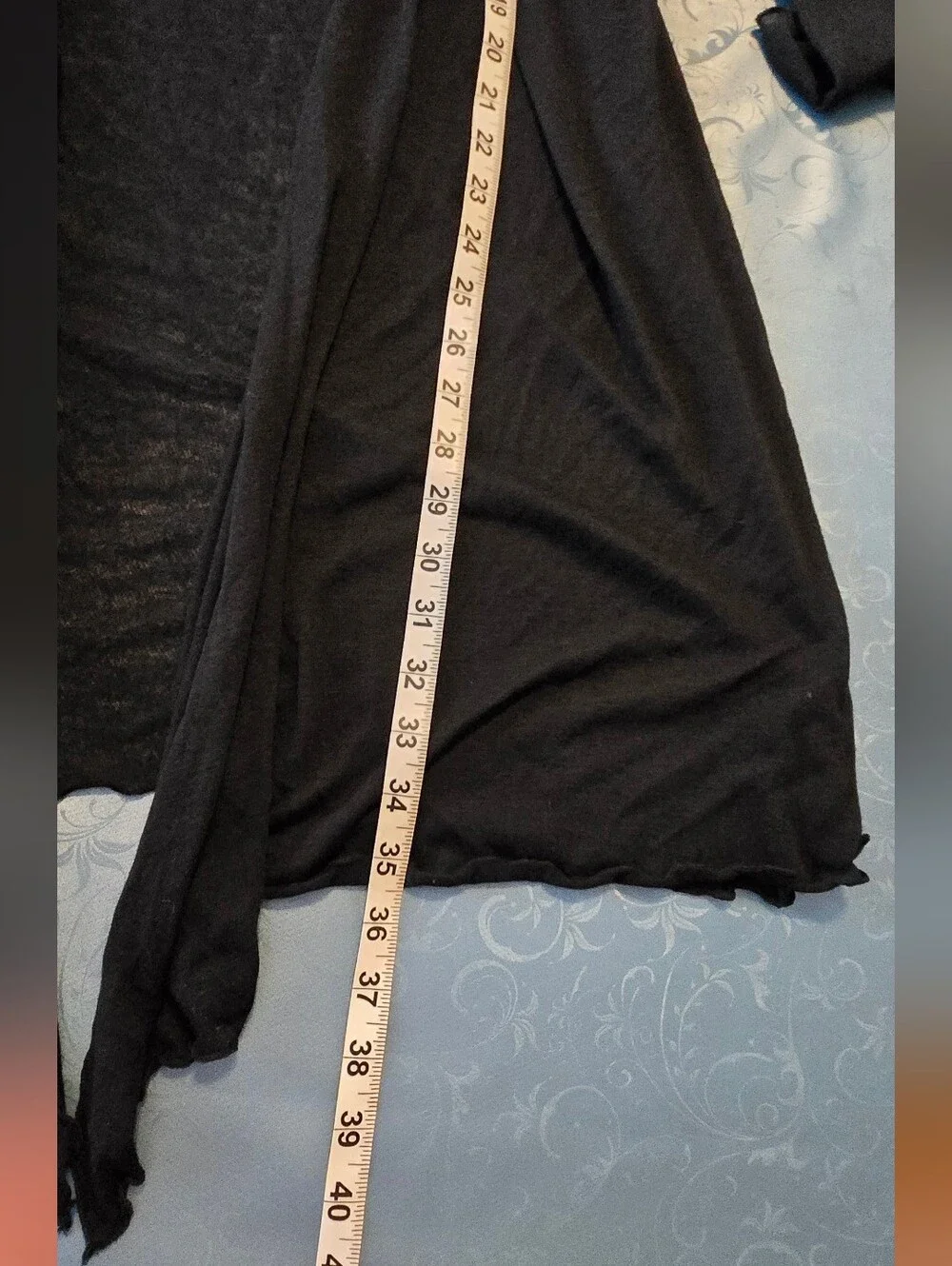NWT BCBG Black Open-Front Lightweight Longsleeve Long Cardigan SizeXS/S i37